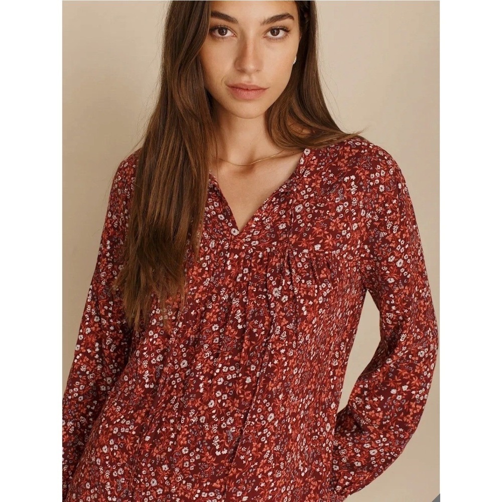 Reformation Helena Cotswold Floral Mini Dress 3/4 Sleeve V-Neck Size M Boho Chic - Picture 4 of 13